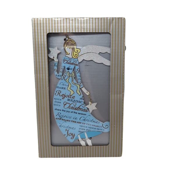 Rejoice In Christmas Angel Ornament Sunset Vista Designs Metal NEW NWT - Picture 3 of 7